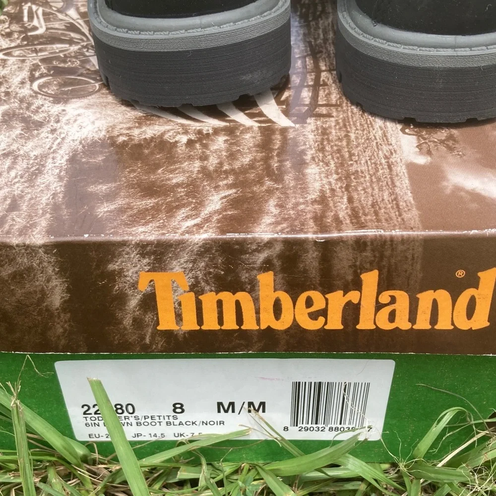 Timberland Kids Black Leather Boots - Picture 6 of 16